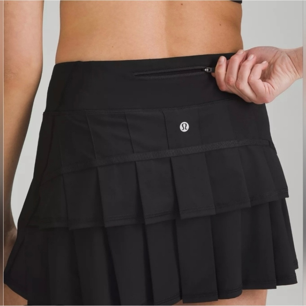 lululemon athletica Black Tiered Skater Skirt